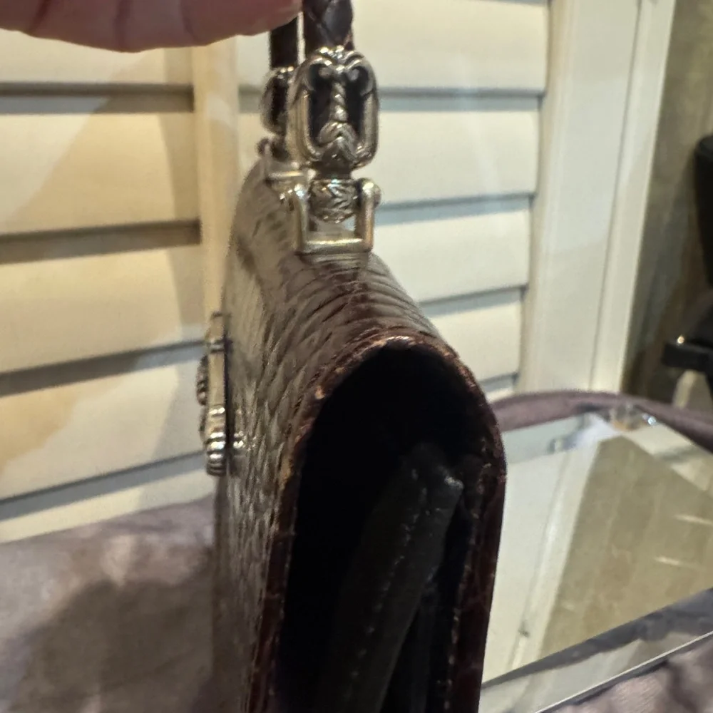 Brighton Elegant‎ Brown Crocodile-Embossed Women's Bag